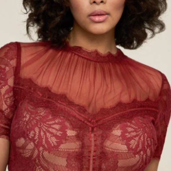 Tadashi Shoji Camilla Lace Maxi Gown Dress 20Q Rosewood Nude Plus Formal Holiday - Picture 10 of 16